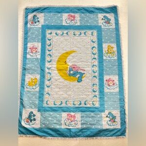 Vintage Care Bears Baby Quilt